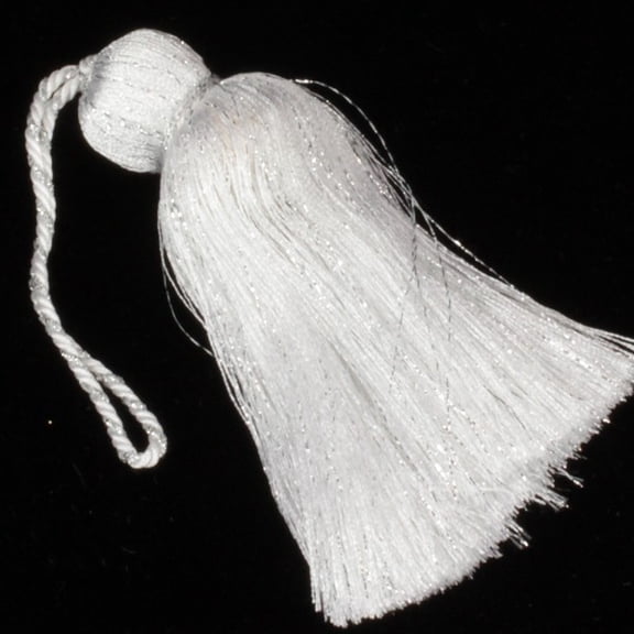 The Ribbon People Club Pack of 24 Silver Contemporary Metallic Tassels 4"