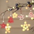 thumbnail image 3 of Sunshine Smile Set Of 12 Small Wooden Christmas Tree Decorations With Box, 3 of 4