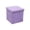 A005- Purple, variant on Storage Ottoman Cube, Khaki Linen Blend Foldable Single Seat, Square Ottoman for Small Space Living Room