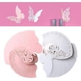 thumbnail image 1 of 100 Manteles Individuales de Bautizo, Tarjetas de Cristal de Mariposa, Porta Nombres de Mesa, Adornos para Niñas, Bautizos, Comuniones, Bodas, Cumpleaños, Fiestas, Navidad, Regalos (Blanco y Rosa) ER, 1 of 5