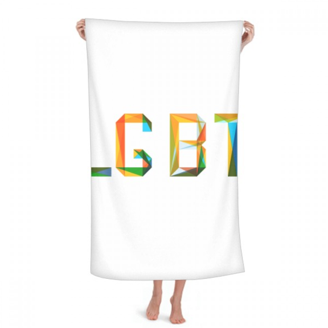 Colorful LGBT Rainbow Hand Towel Bath Facecloth Soft Cotton Washcloth