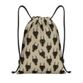 thumbnail image 1 of Xecao Cute Black Dog Pattern Sports Drawstring Backpack - String Swim Gym Bag with Wet Proof Pocket for Women&Men-Medium, 1 of 6