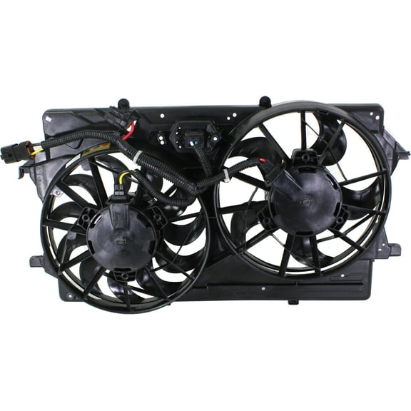 Cooling Fan Assembly Compatible with FORD FOCUS 2000-2002 with A/C Double Plug Hole DOHC/SOHC 2.0L Engine