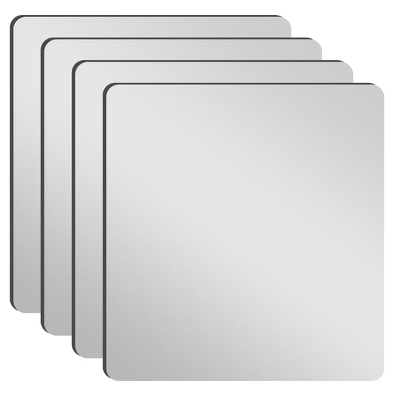 4Pcs of Self Stick Acrylic Glass Tile Glass Panel for Creative Use