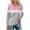 Gray, variant on Herrnalise Womens Tops Solid V-Neck Long Sleeve Top Gifts for Women