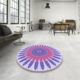 thumbnail image 4 of Ahgly Company Machine Washable Indoor Rectangle Transitional Mauve Purple Area Rugs, 8' x 10', 4 of 7