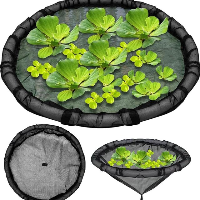 HUGFEGWE Floating Plant Barrier,Floating Flora Fish Barrier,Plant Protector Fine Mesh Floating Pond Corral with Lifting Rings,for Pond Protects Your Floating Plants from Pond Fish AZ824-28113