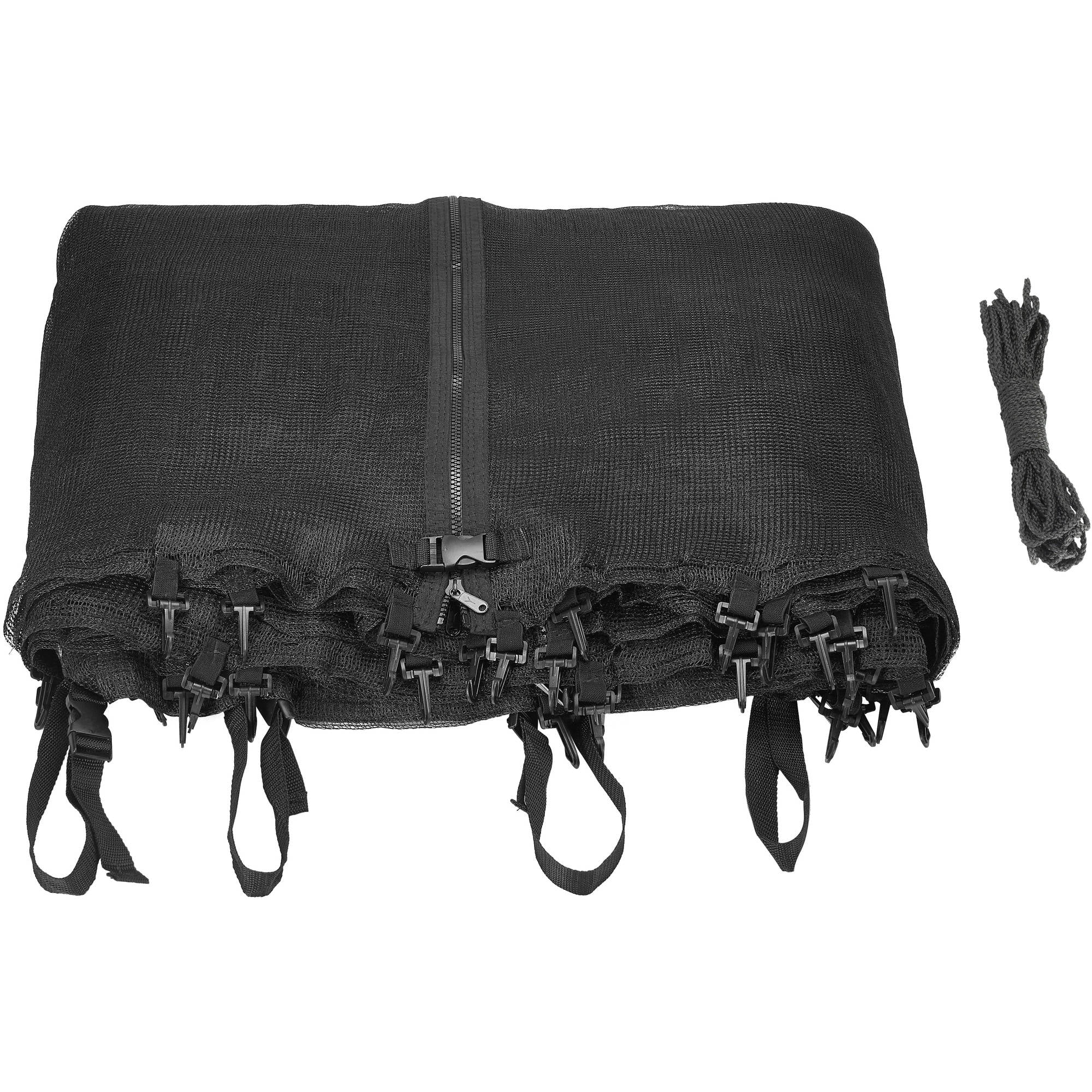 Trampoline Replacement Enclosure Net for 12' Round Frames with Adjustable Straps Using 6 Poles or 3 Arches, Net Only by
