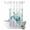 White Green, variant on No Hook Shower Curtain, Teal Sea Turtle Shower Curtains for Bathroom with See Through Top Window, Summer Coastal Coral Ocean Waterproof & Washable Bath Curtain Stand Up Stall 36"x72"