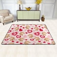 thumbnail image 2 of Dreamtimes Valentine Monkey Heart Pink Non-Slip Area Rug 36"x24", Love Cute Seamless Pattern Floor Carpet Comfort Floor Mats Decor for Indoor Front Porch,Living Room, Bedroom,Kitchen, 2 of 5
