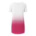 thumbnail image 5 of Olyvenn Womens Short Sleeve Shirts Loose V-Neck Gradient Printed T-Shirts Plus Size Tops Dressy Casual Tops Oversized Shirts Hot Pink S, 5 of 5