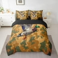 thumbnail image 2 of Manfei Flying Mallard Duck 7pcs Bedding Comforter Set,Retro Rustic Camo Queen Bedding Sets,Green Brown Gray Queen Sheet Sets For Boys Kids,Luxury Bedroom Decor Reversible, 2 of 8