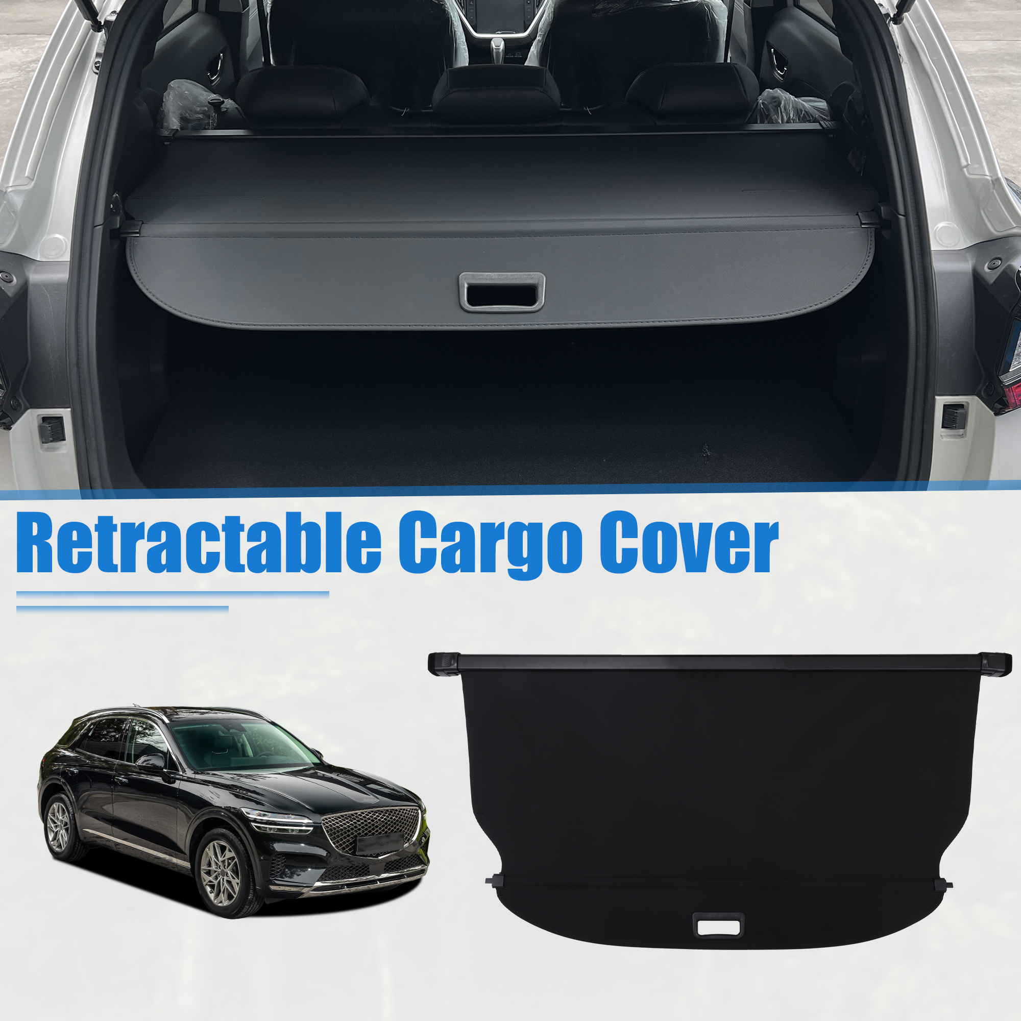 Unique Bargains Retractable Cargo Cover for Genesis GV70 2022-2023 Waterproof Shade