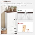 thumbnail image 6 of Pet Food Storage Cabinet with Hidden Pull-Out Bowls & Stainless Steel Dishes - Adjustable Feeding Station for Medium Dogs, 3 Hooks, Anti-Tip Design, Compact White Cabinet with Easy-Clean Surfaces, 6 of 8