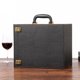thumbnail image 2 of Caja de vino 6 botellas Estampado de cocodrilo Asa superior Caja de regalo de vino Caja portadora de vino, 2 of 8