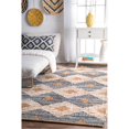 thumbnail image 1 of nuLOOM Marla Denim And Jute Diamonds Bleached Denim 2' 6" x 8', 1 of 2