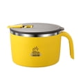 thumbnail image 1 of Bewildely Elegante cuenco de ramen, ligero y portátil para facilitar su transporte, adecuado para todas las ocasiones, de acero inoxidable. Cocina y Comedor Amarillo 900ML, 1 of 6