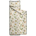thumbnail image 2 of Daisy Pioneer Flower and Butterflies Teens Toddler Nap Mat with Pillow, Sleeping Mat Bag for Preschool Daycare 60"x20", 2 of 6