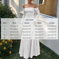 thumbnail image 3 of Dpjklzsn Women's Off The Shoulder Long Sleeve Maxi Dress Polka Dot Smocked Waist Flowy A Line Cocktail Dress, 3 of 6