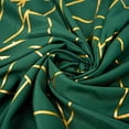 thumbnail image 2 of Balsa Circle 120" Hunter Green Gold Metallic Geometric Design Polyester Round Tablecloth, 2 of 8
