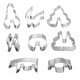 thumbnail image 1 of 8 piezas antiadherentes resistentes al calor de acero inoxidable de acero inoxidable moldes de pastel de galletas cortador 3d muñeco de nieve de nave de naves de nave de Navidad, 1 of 4