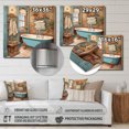thumbnail image 4 of Designart "Bath Vintage beauty I" Bath & Laundry Metal Art Living Room, 4 of 5