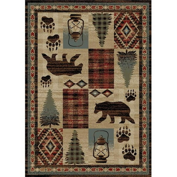 Mayberry Rug  2 x 4 ft. American Destination Cypress Creek Area Rug, Multi Color