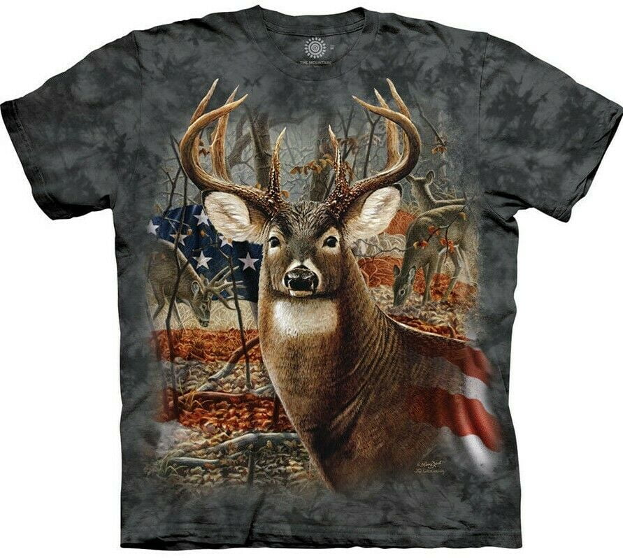 The Mountain Patriotic Buck T-Shirt, Storm Blue (Medium) | Walmart Canada