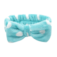 thumbnail image 1 of Diadema de punto facial para mujeres y niñas, spa, microfibra, lindo turbante, diadema con lazo, cuidado de la piel, tela de rizo, diademas peludas para lavar la cara, ducha, baño, banda para el, 1 of 5