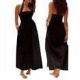 thumbnail image 2 of Vestidos de Verano para Mujer 2025, Estilo Halter, Maxivestido Elegante para Invitadas de Boda, Cóctel, Semiformal, para Fiestas de Verano Negro L, 2 of 7