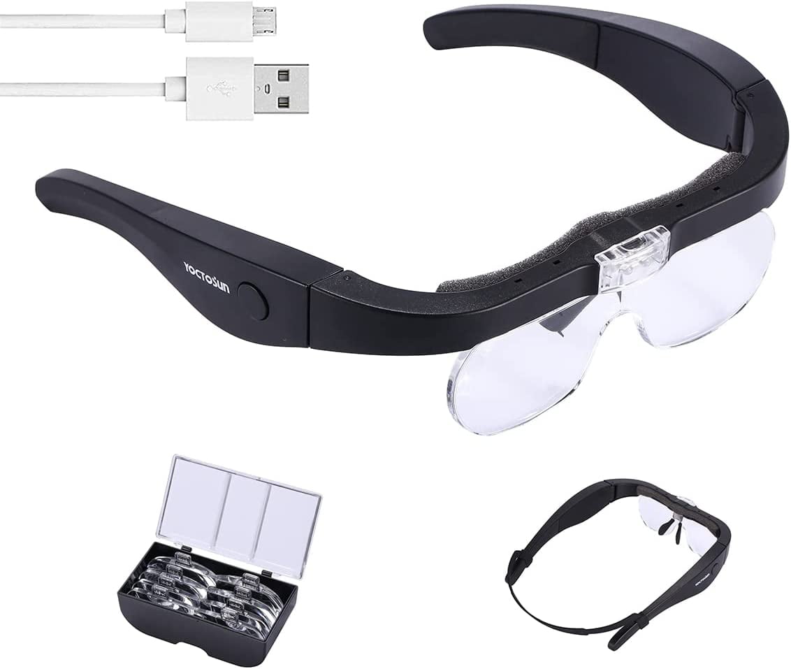 Headband Magnifier With 4 Lenses 1.5x 2x 2.5x 3.5x - Findings Outlet
