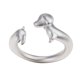 thumbnail image 1 of Anillo de Plata de Ley 925 con forma de perro salchicha, anillos ajustables para mujer, joyería, accesorios al por mayor, dinero 925, 1 of 2