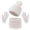 White, variant on Busydd Women Winter Hat Scarf Gloves Set Fashionable Cozy Solid Color 3 Pieces Cold Weather Knit Set Casual Warm Cuffed Ribbed Beanie Gloves and Neck Warmer