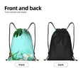 thumbnail image 5 of Easygdp Tropical Pineapple Drawstring Backpack, Beach Sackpack, Travel Sackpack Lightweight for Sports, Gym, Travel, Swimming - Small, 5 of 9