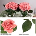 thumbnail image 5 of Villacera Artificial Flower Bouquet – Real Touch Faux Roses (18P, Coral), 5 of 7