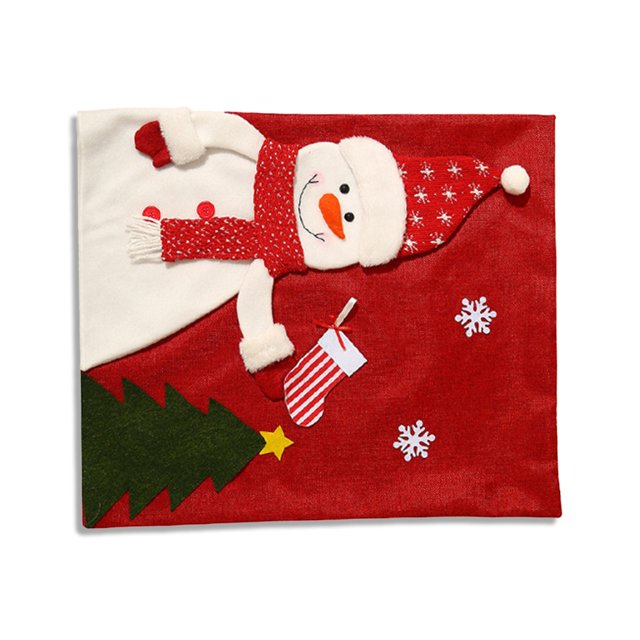 Moyic Cubierta trasera de silla navideña, decoración de asiento de de comedor, funda de tela no tejida de lino de Papá Noel, fiesta de cocina, Kits de decoración para fiestas Tipo 2 Moyic HA009193-02