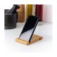 thumbnail image 2 of Soporte de teléfono móvil de bambú y madera con ranuras dobles, color de madera natural, base de teléfono móvil para personas perezosas, soporte de teléfono móvil de bambú creativo, 2 of 5