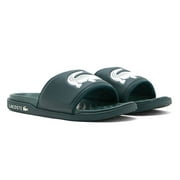 Mens Lacoste Croco Dualiste Slides Dk Green/White (7-43CMA0020 2D2) - 13