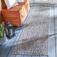 thumbnail image 2 of Safavieh Courtyard Karina Animal Indoor/Outdoor Runner Rug, Gray/Black, 2'3" x 12', 2 of 9