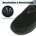 thumbnail image 3 of FitVille Mens Wide Slip on Walking Sneakers with Arch Support Breathable Hands Free Slip on Shoes for Men, 3 of 7