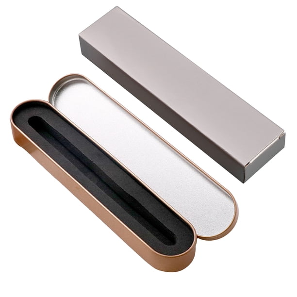 Estuche metálico vacío con bisagras y relleno de espuma, resistente a la corrosión, organizador irrompible para bolígrafos, lápices, pinceles de maquillaje, material escolar, de oficina y de empresa.