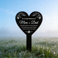 thumbnail image 3 of Memorial Plaque Stake for Parents - Heart-Shaped Acrylic Cemetery Marker, 3 of 6