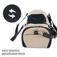 thumbnail image 6 of Small Pet Carrier for Small Dogs and Cats - Faux Alligator Leather Pet Travel Tote Bag - Double Strap Travel Pet Carrier for Cat Travel Bag - 9.05 x 9.05 x 18.1 Inch - Beige, 6 of 8