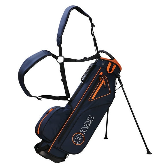 Ram Golf Lightweight Stand Carry/Sunday Bag Navy/Orange