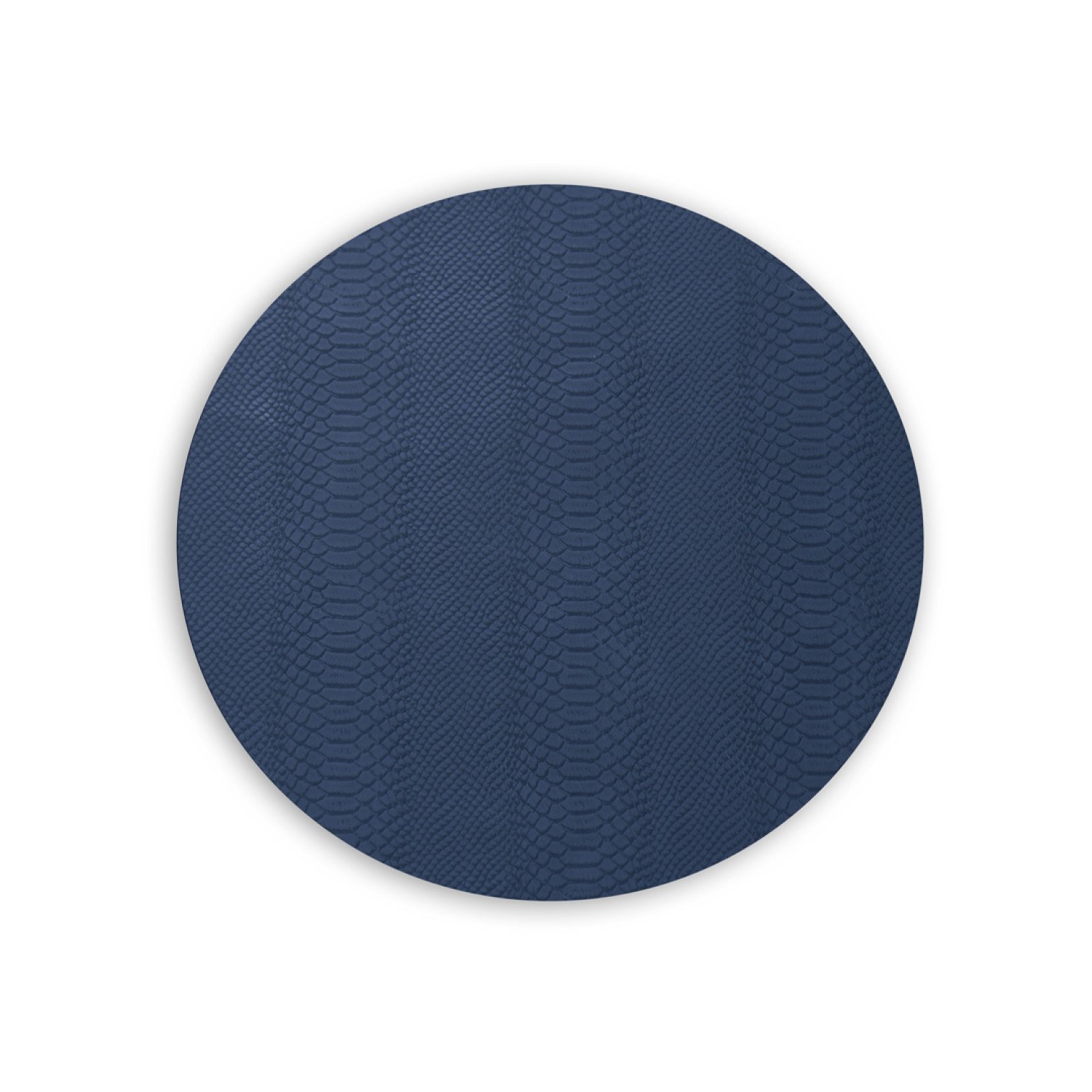 Beatriz Ball VIDA Croc Reversible 15.5" Round Placemats Set of 4 Blue & Taupe