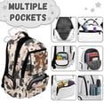 thumbnail image 5 of KEIAHUAN Cow Camo Bow Girls Backpack, Weather Resistant Wearproof Student Daypack Large Capacity 17 Inch Fits 14 Inch Laptop, Perfect Birthday Present Choice for Boys Kids All School Grades, 5 of 7