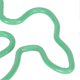 thumbnail image 2 of 100 Pcs Rabbit Shaped Paper Clip Creative Cute Cartoon Animal Golden Page Marker File Note Clips Green, 2 of 3