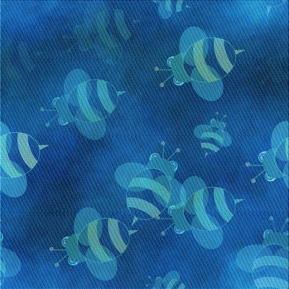 Ahgly Company Indoor Square Patterned Blueberry Blue Area Rugs, 5' Square