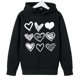 thumbnail image 4 of Sudadera con capucha y estampado de corazón de San Valentín, sudadera de manga larga para niños y niñas, chaqueta para niñas de talla mediana y grande., 4 of 7