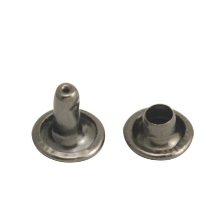 

Fenggtonqii Gun Color Double Cap Leather Rivets Tubular Metal Studs Cap 7mm and Post 6mm Pack of 100 Sets